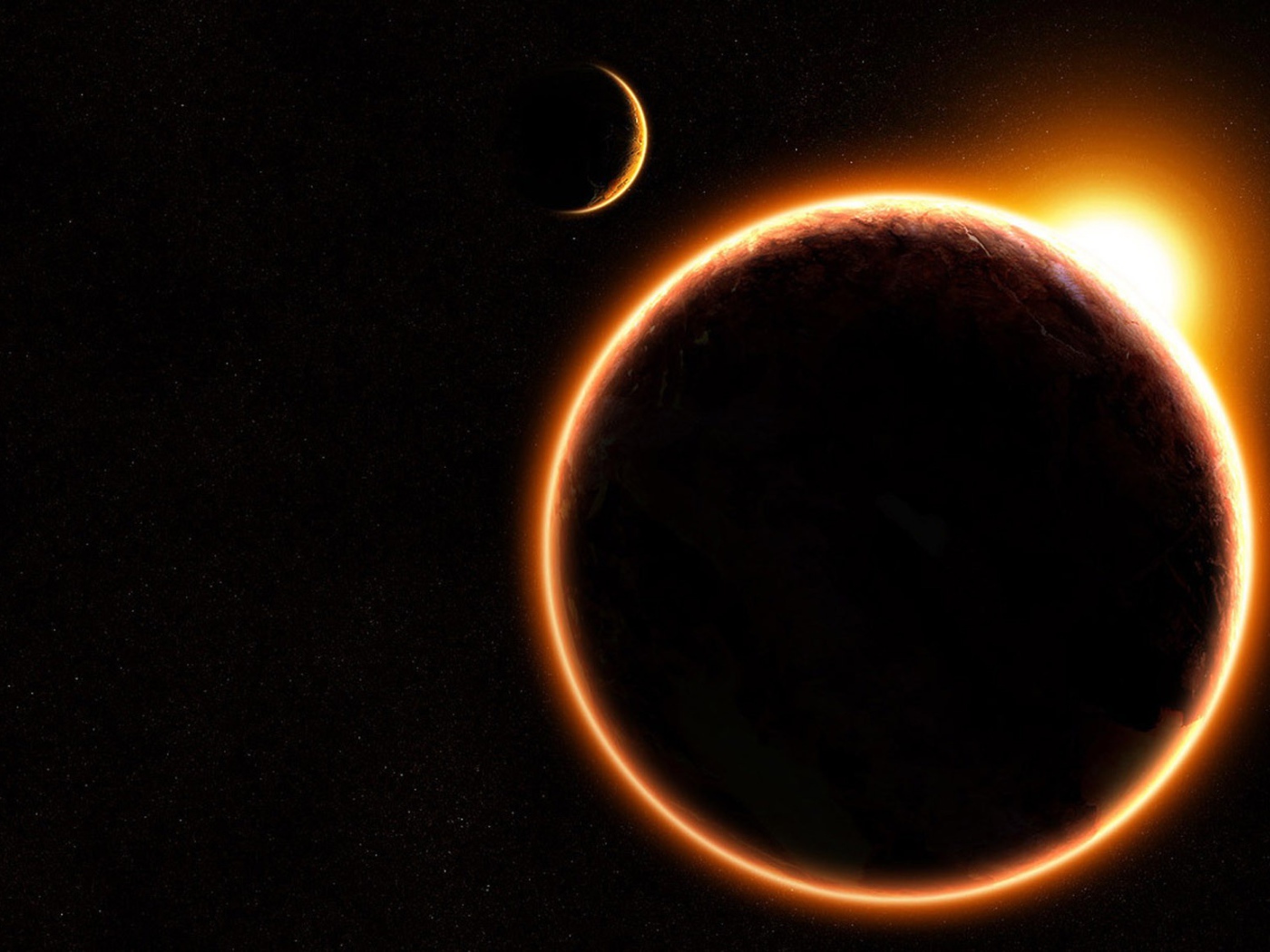 Земля заслоняет Солнце