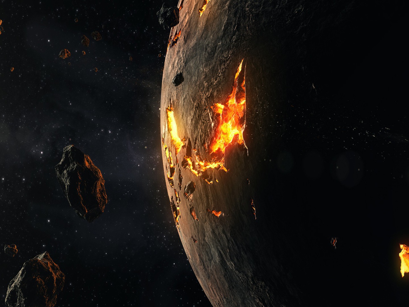 Огненные раны на поверхности планеты