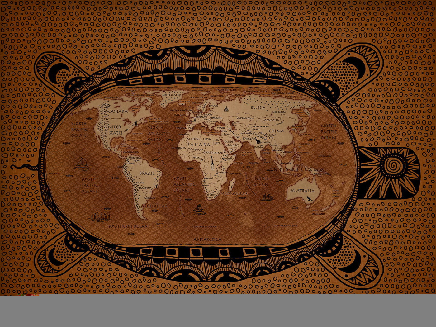 Планета Земля на черепахе