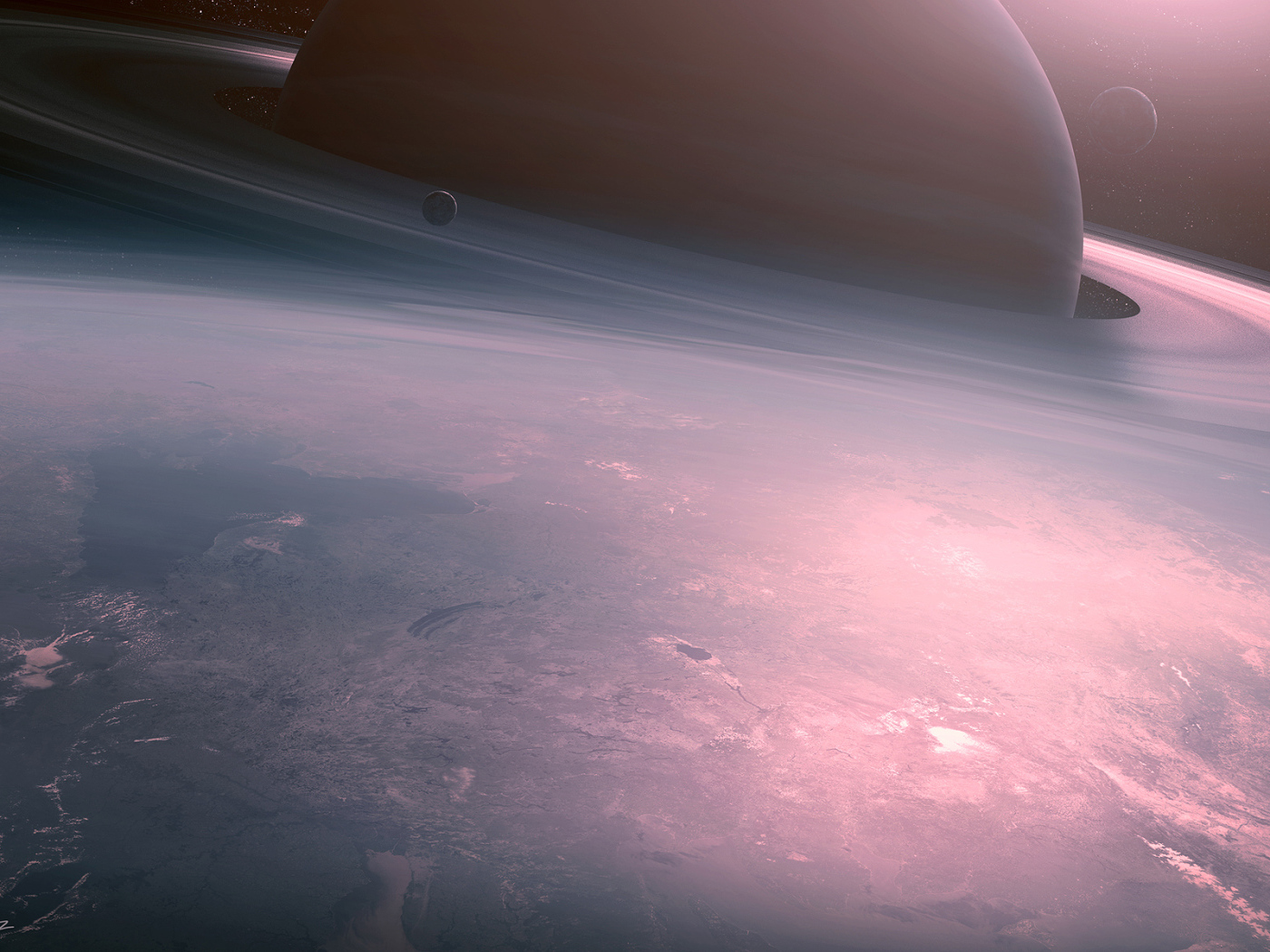 Сатурн и его спутники