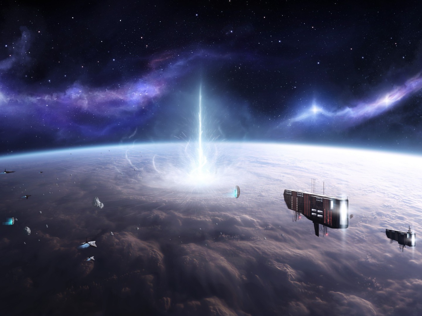 Корабли улетают с гибнущей планеты