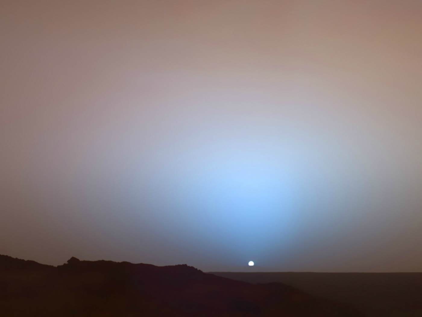 Закат Солнца на Марсе