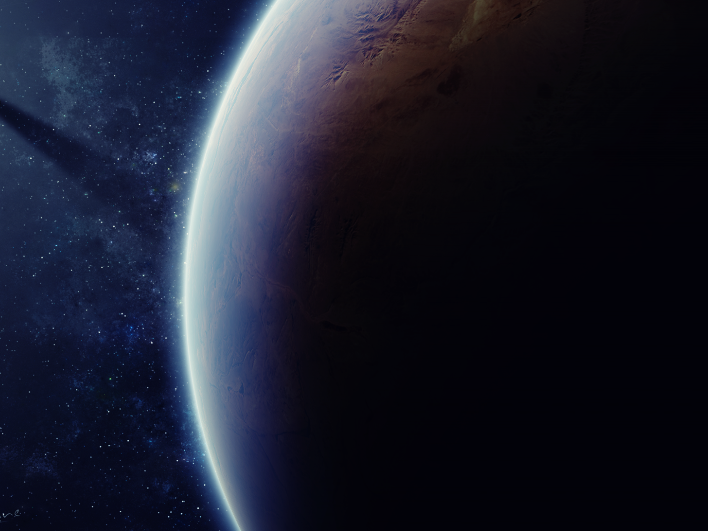 Тень от спутника большой планеты