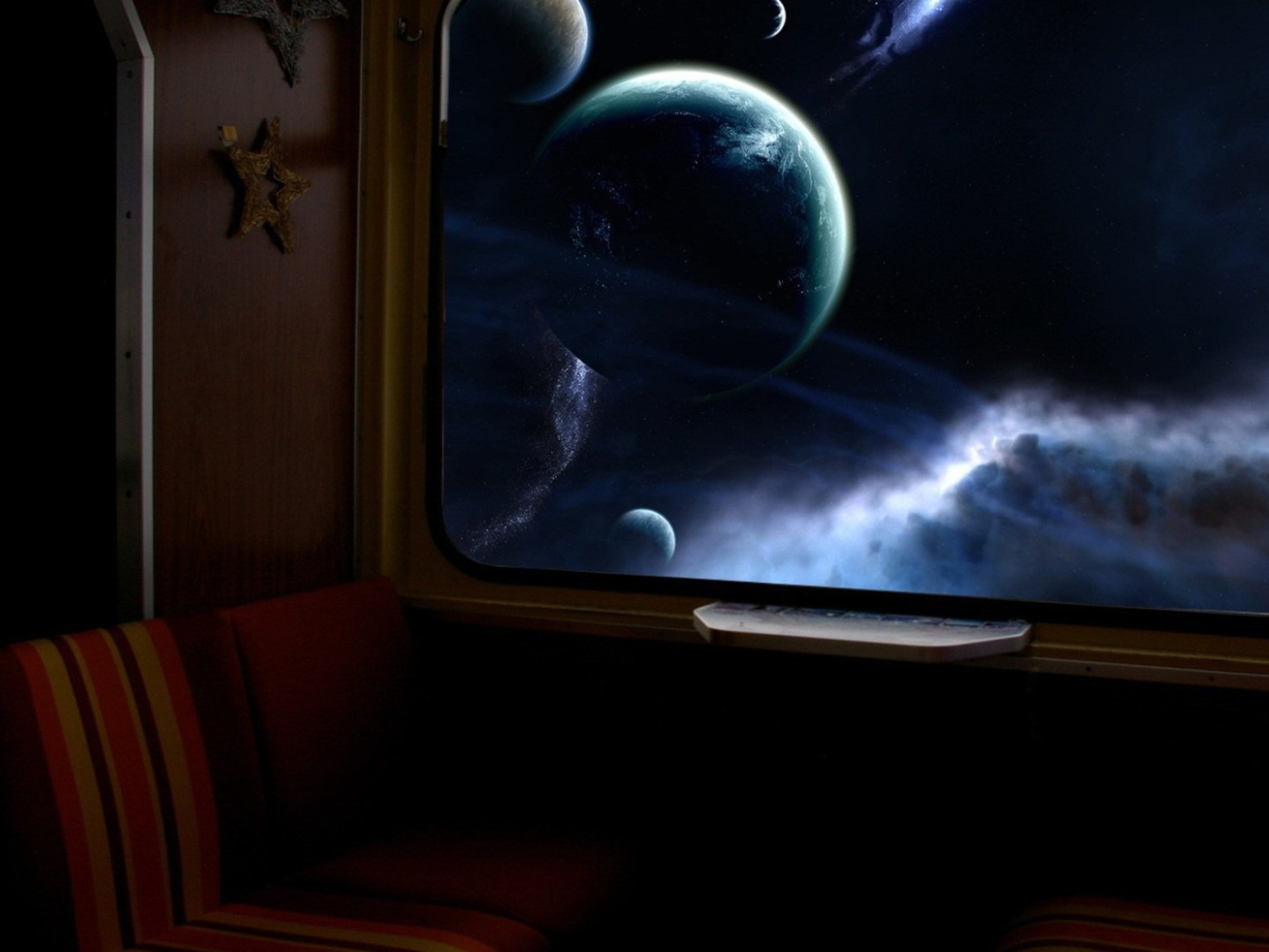 Вид из окна космолета