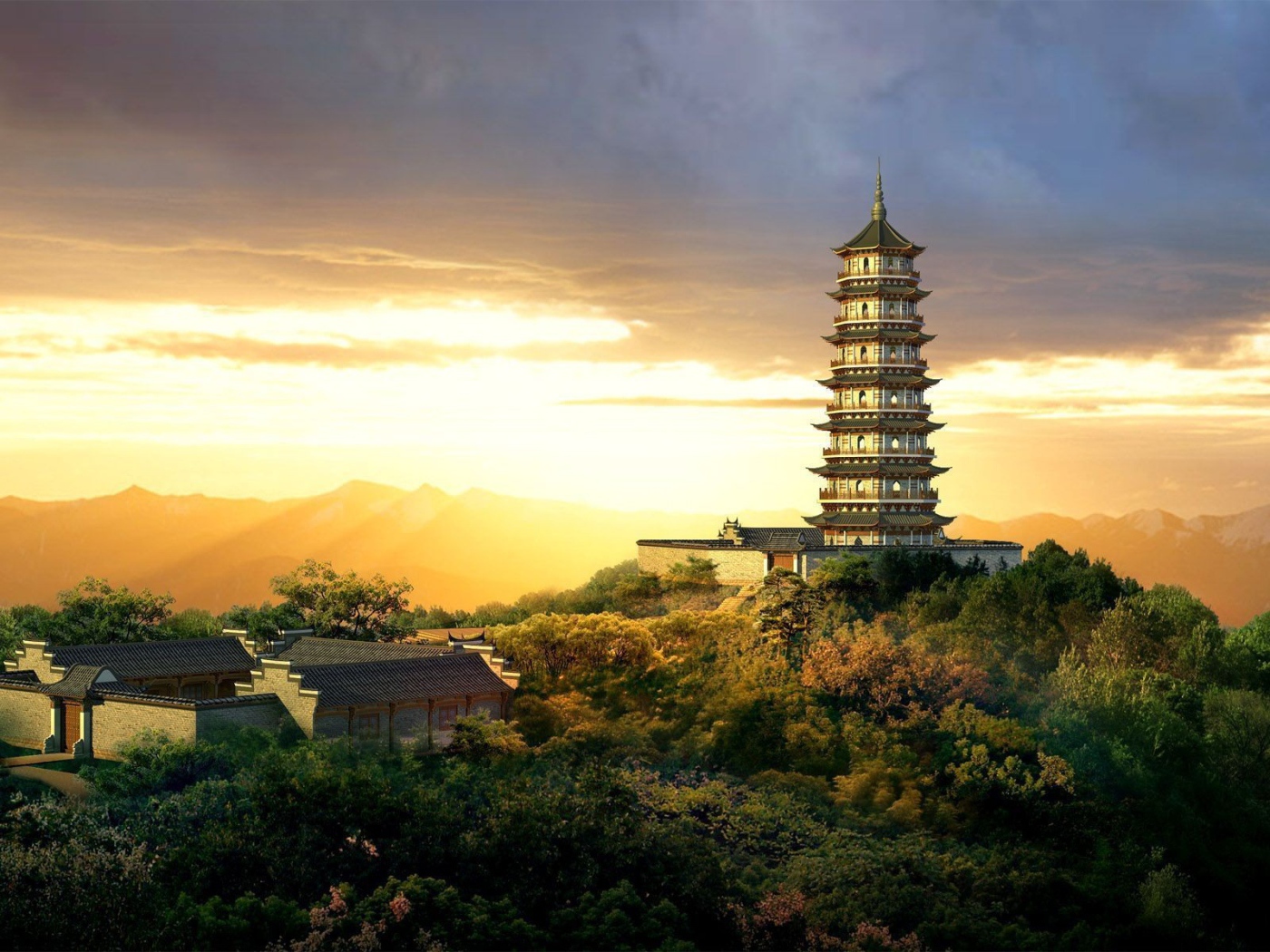 Пагода в юго-восточной Азии