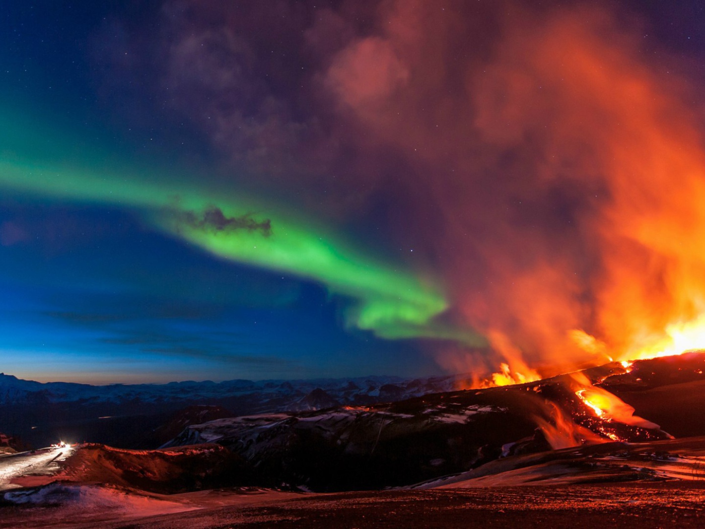 Извержение вулкана в Исландии