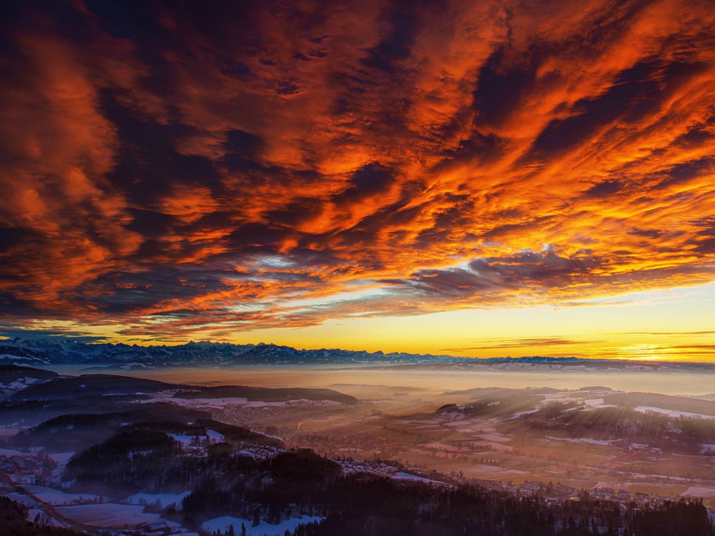 Горный пейзаж в Швейцарии