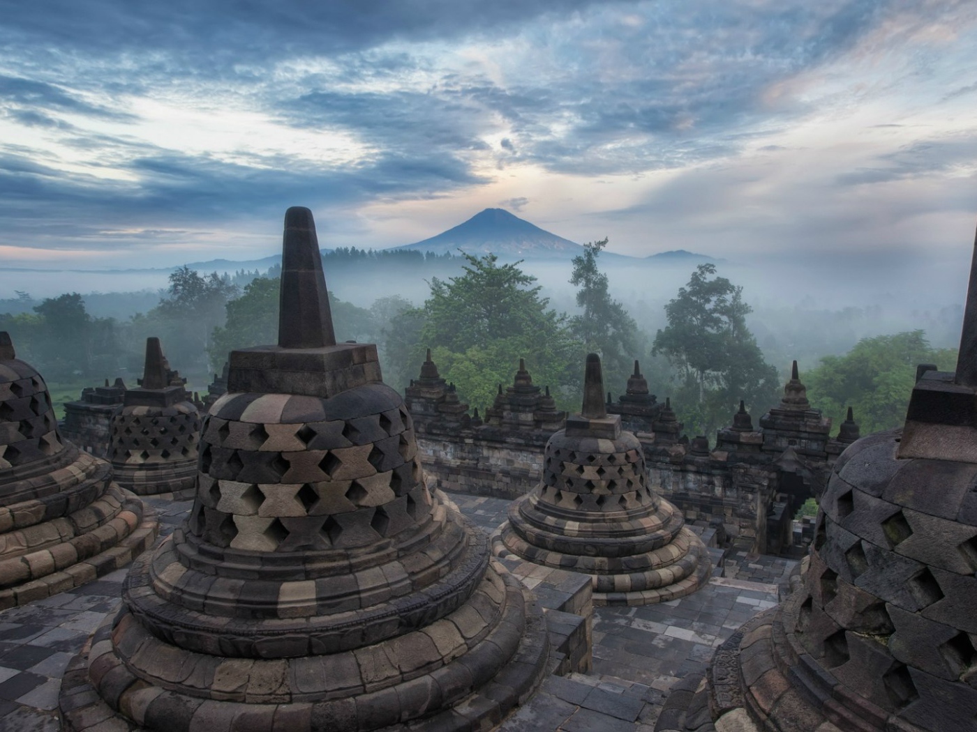 Indonesia, the island of Java, Borobudur Temple