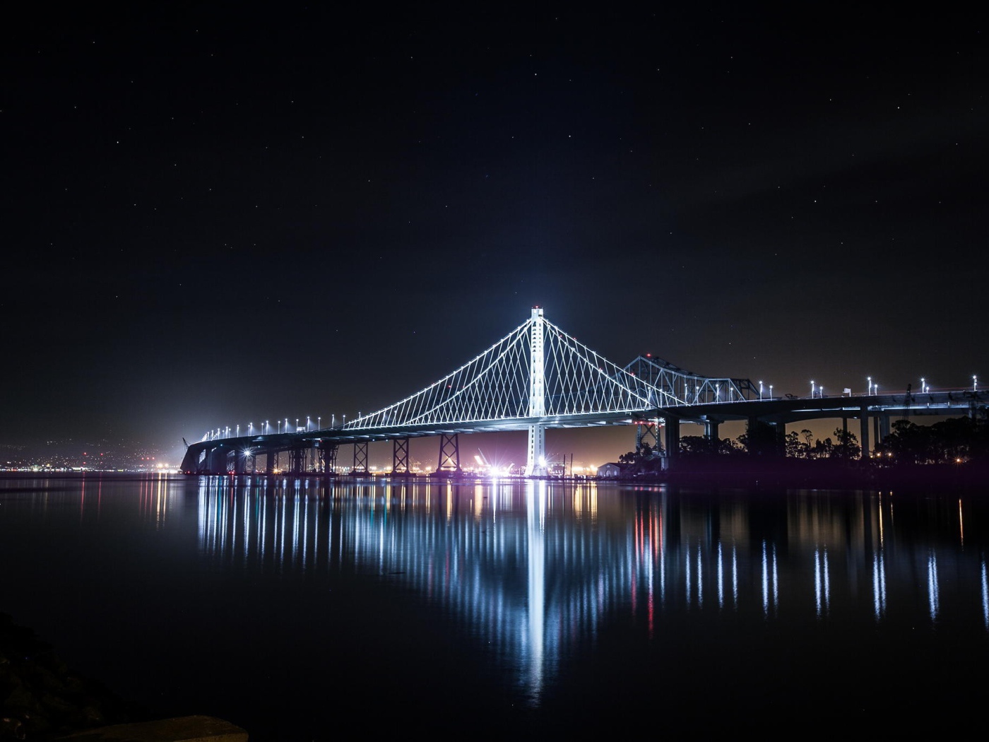 Ночной мост в Сан-Франциско, Калифорния