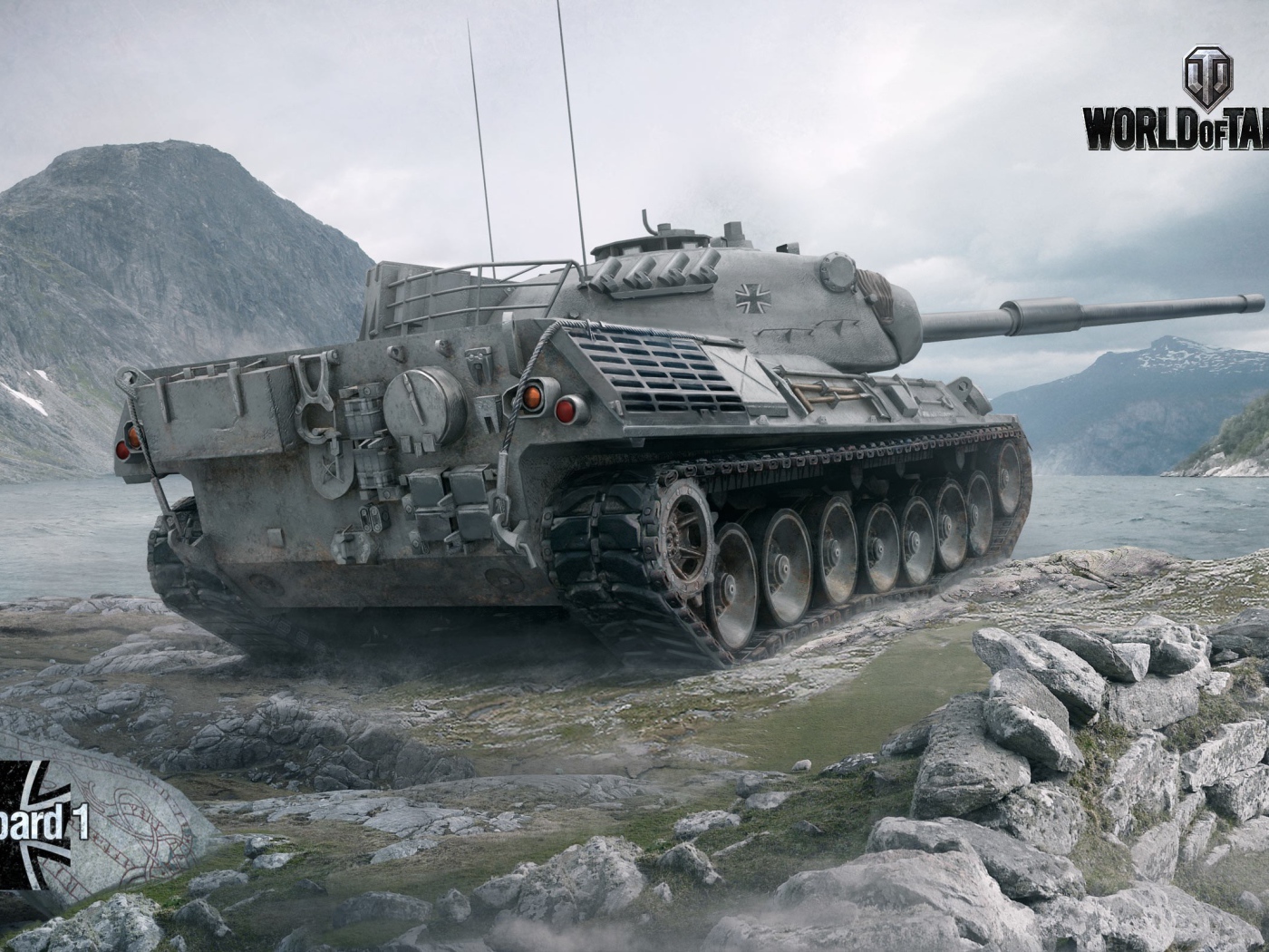 German Leopard 1 in the river, the game World of Tanks