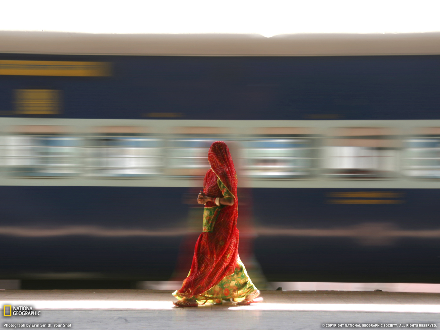 Индианка и поезд