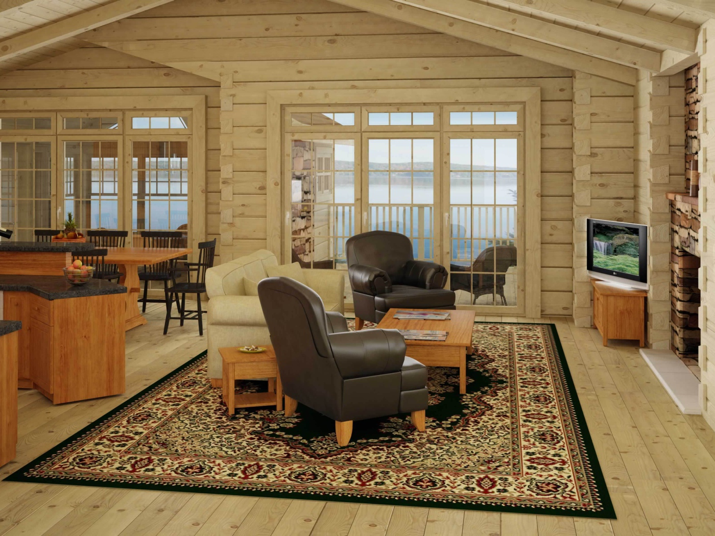 Комната в деревянном доме