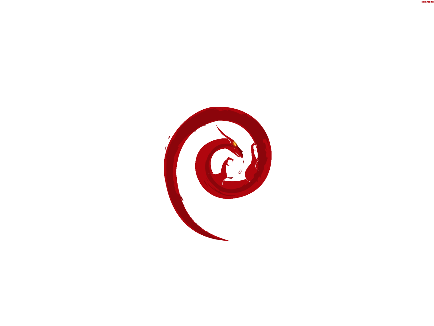 Linux Debian белый фон