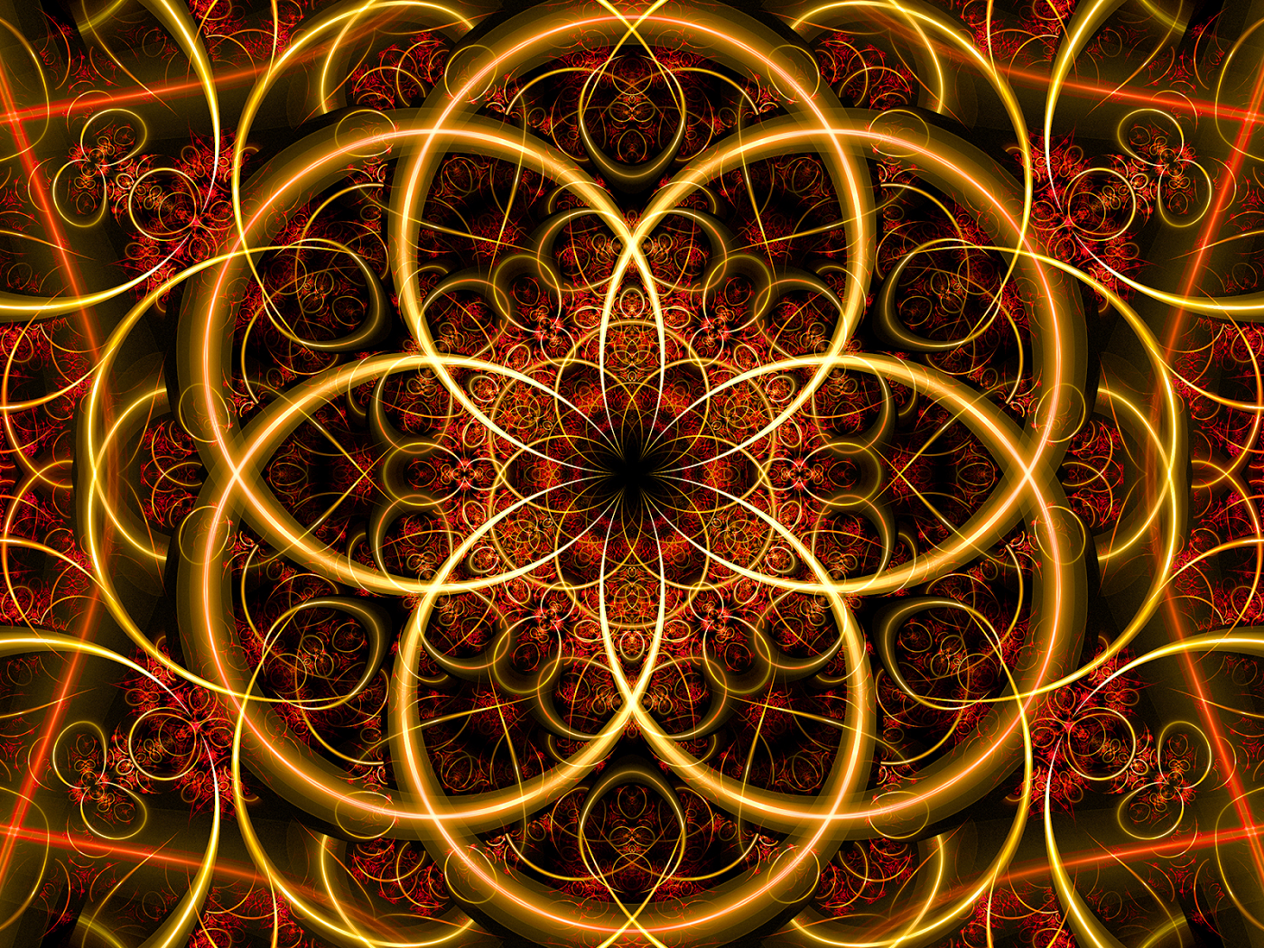 Абстрактный красно желтый рисунок 