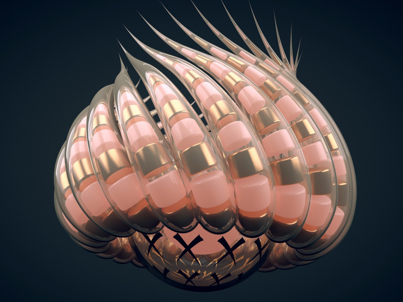 Абстрактные щупальца на сером фоне