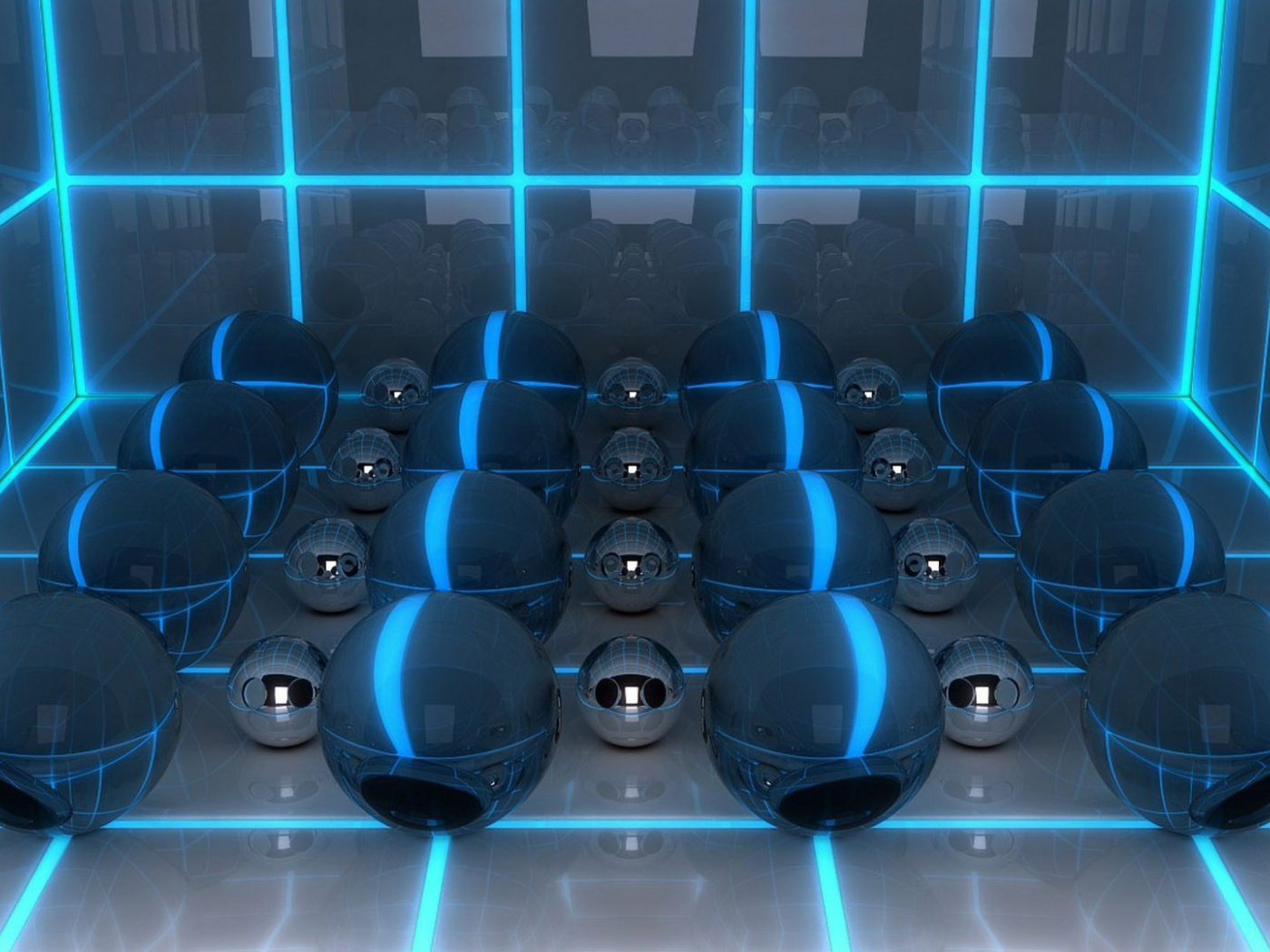 Шары разного размера 3D графика 