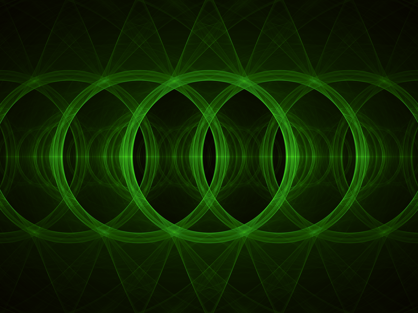 Зеленые абстрактные кольца 