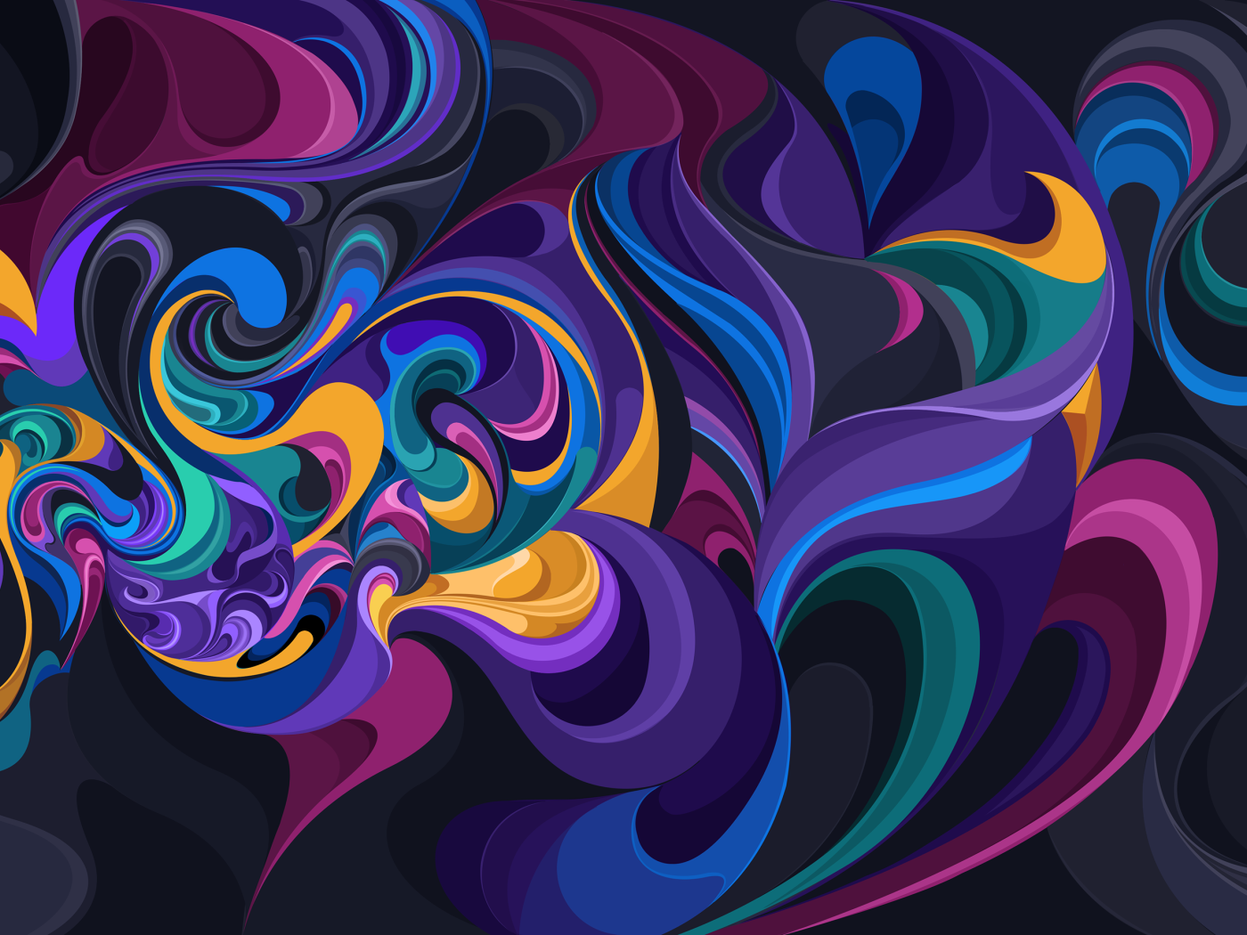 Разноцветный узорный абстрактный рисунок