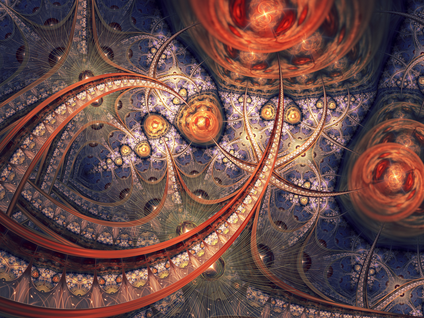 Необычный фрактальный рисунок 3д  графика 