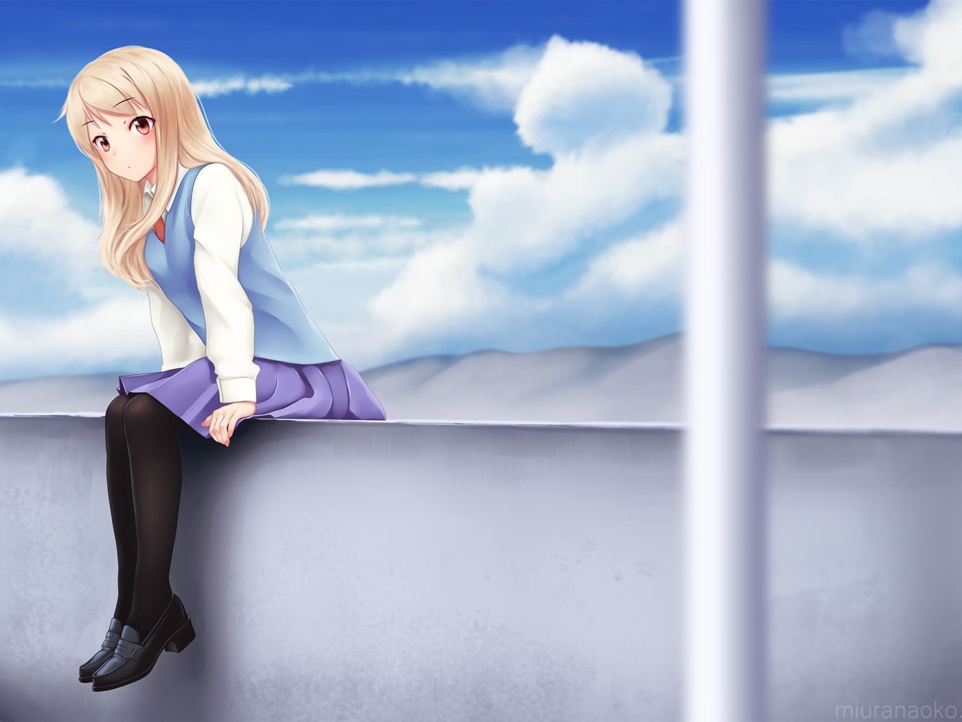 Девушка Масиро Сина аниме Кошечка из Сакурасо  