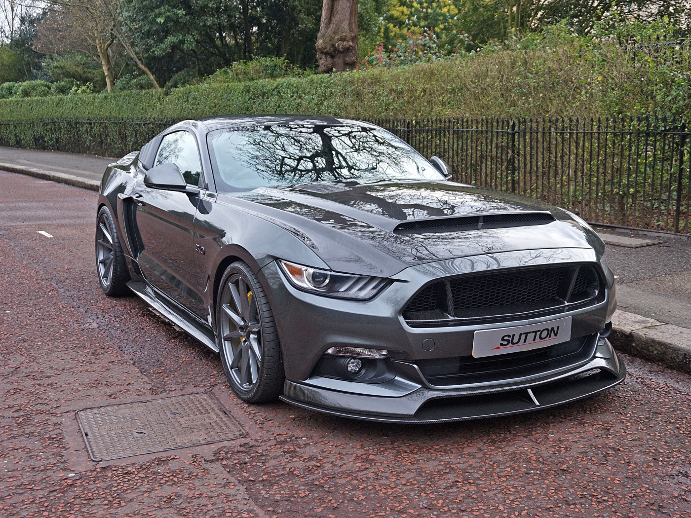 Серебристый автомобиль Ford Mustang CS800, 2017 