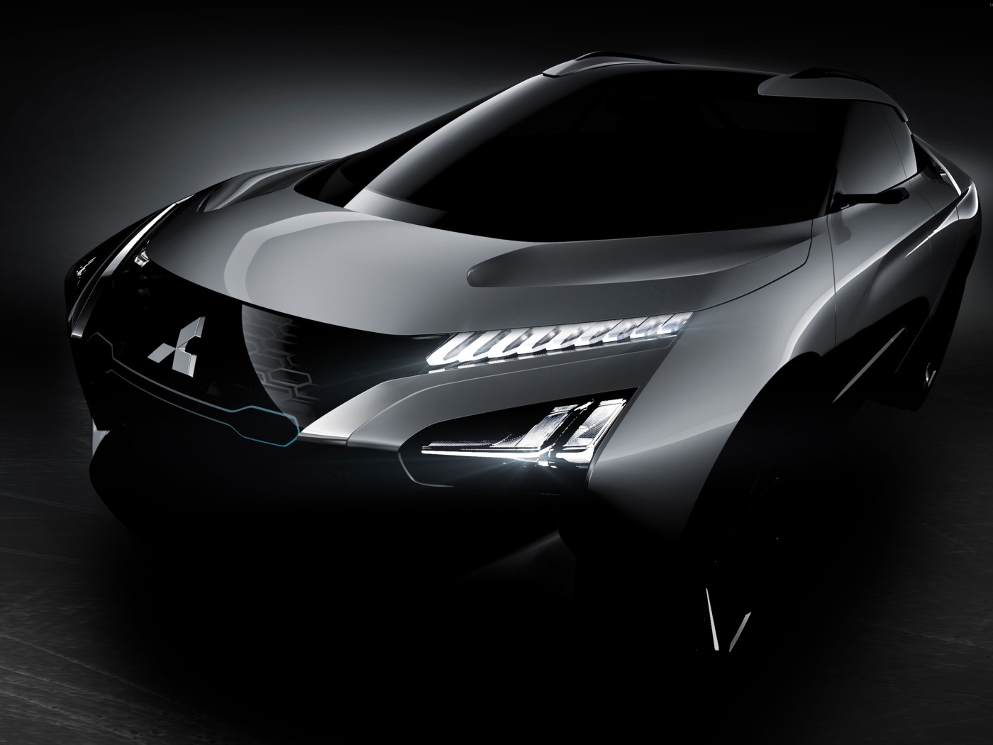 Серебристый автомобиль Mitsubishi Emirai 4 концепт