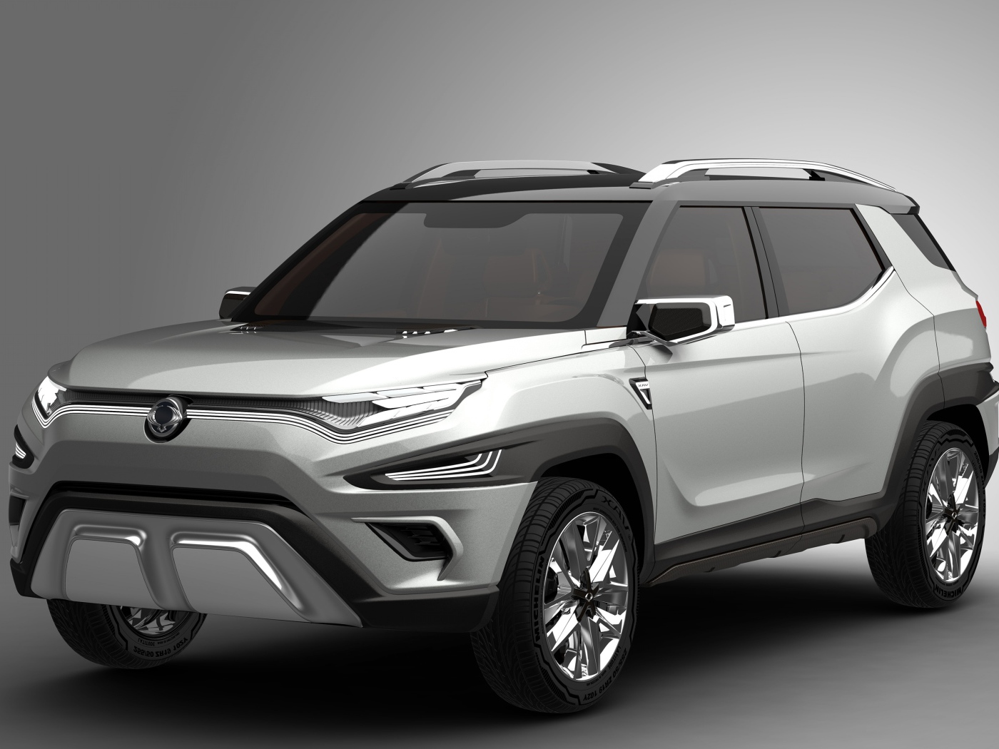 Серебристый внедорожник SsangYong XAVL, 2017