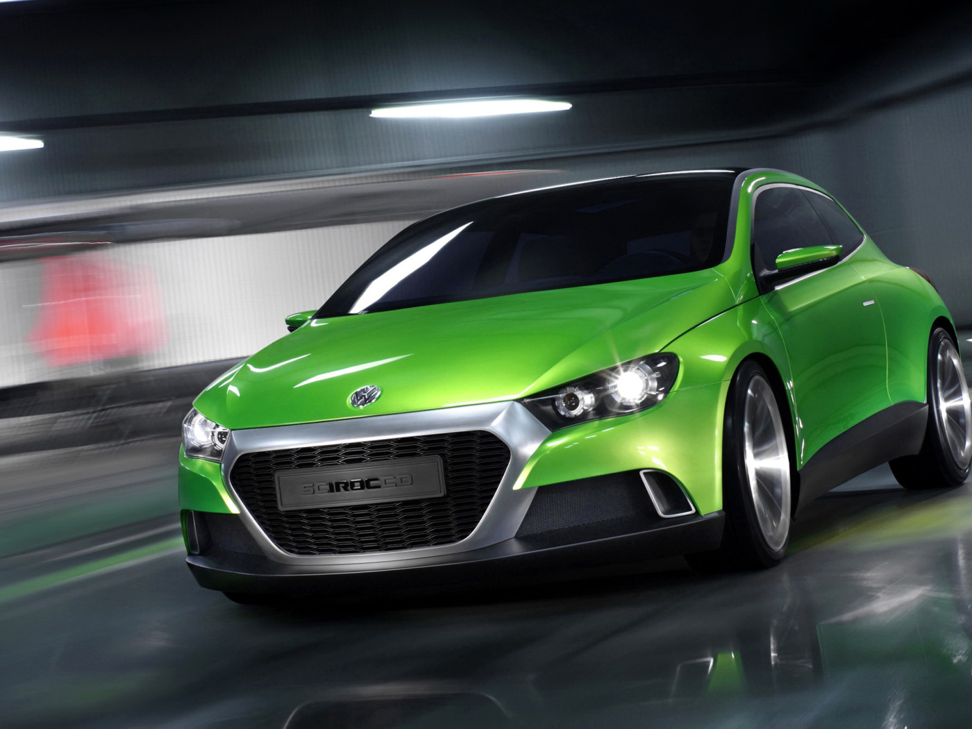 Зеленый автомобиль Volkswagen Iroc Sports Car Concept, 2018