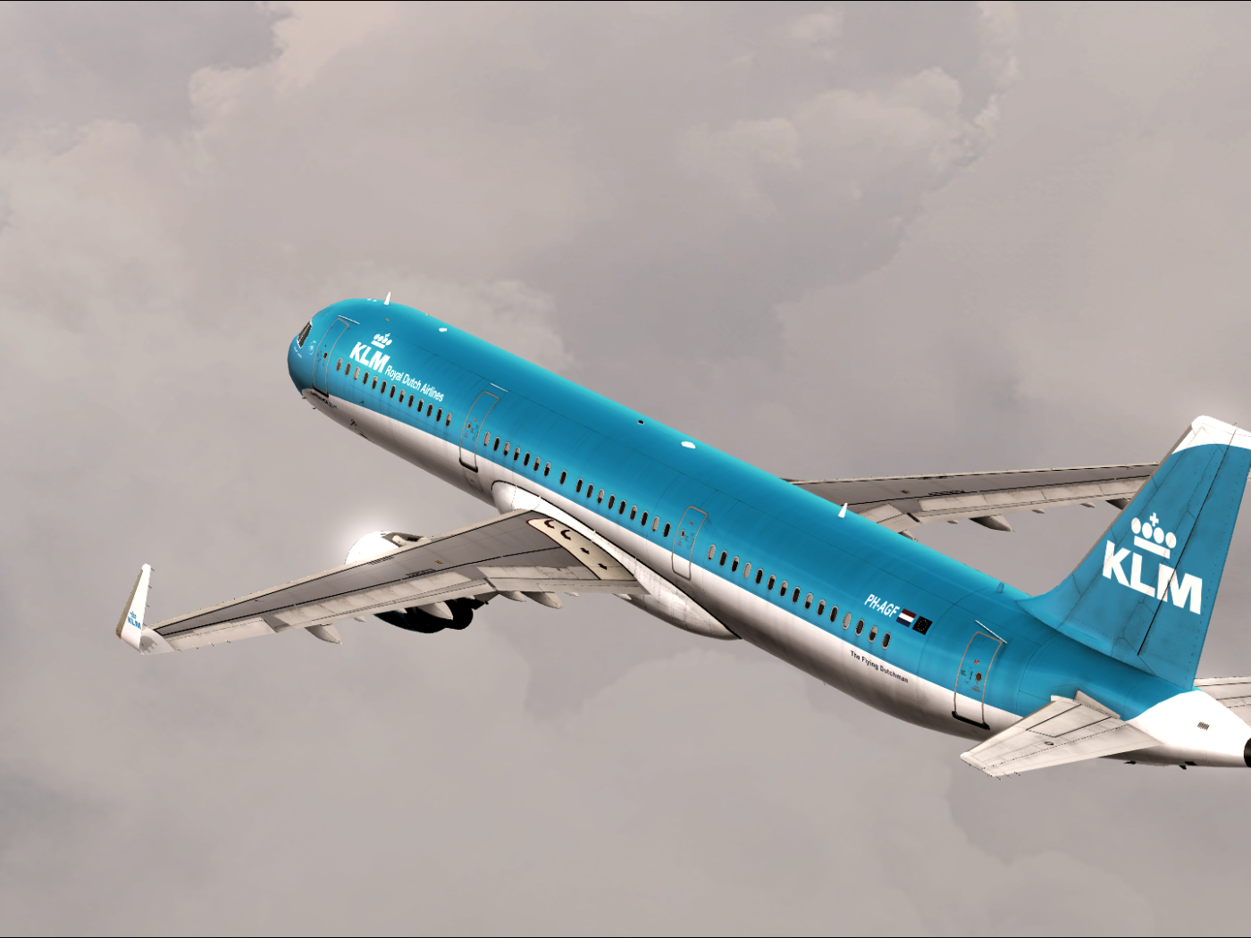 Пассажирский самолет Airbus A321-200 авиакомпании KLM