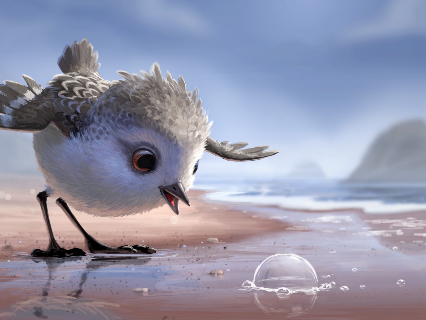 Птичка персонаж короткометражного мультфильма Песочник 