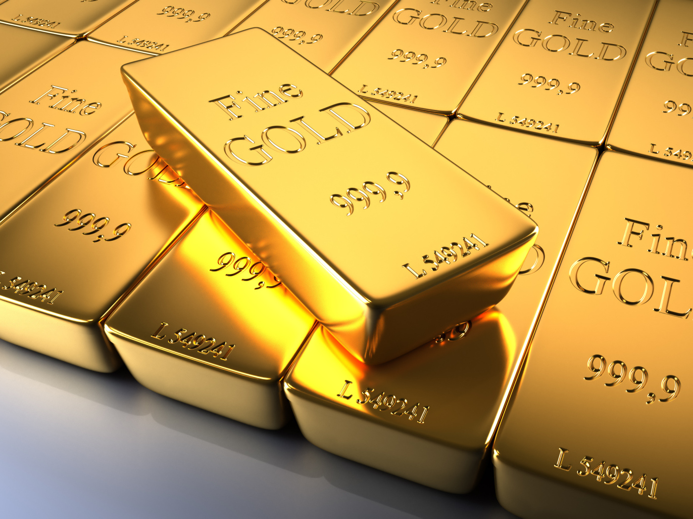 Gold bullion close-up