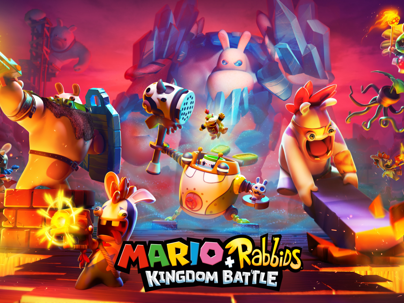 Постер компьютерной игры Mario + Rabbids Kingdom Battle, 2017