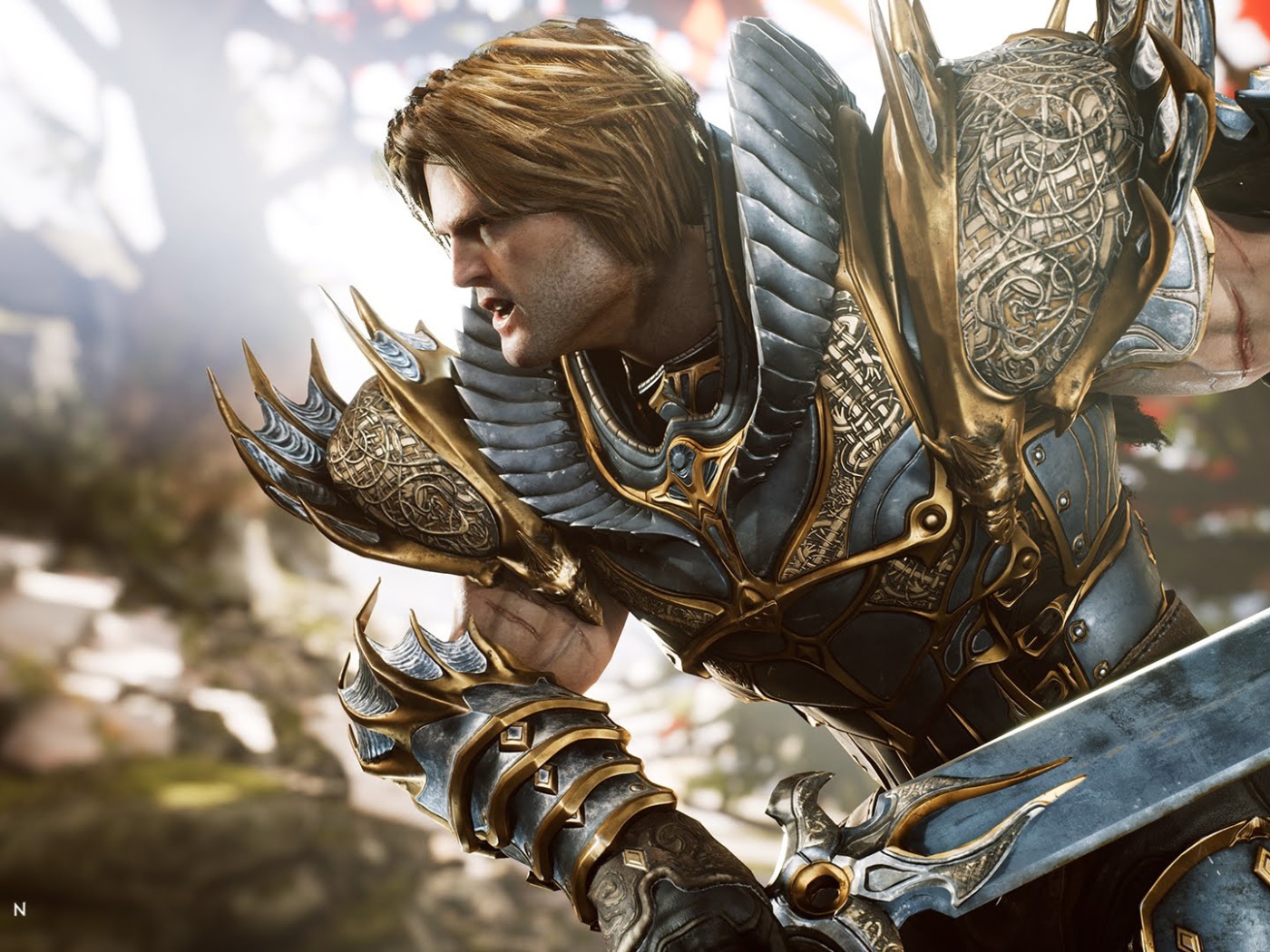 Рыцарь  Грейстоун с мечом персонаж игры Paragon 