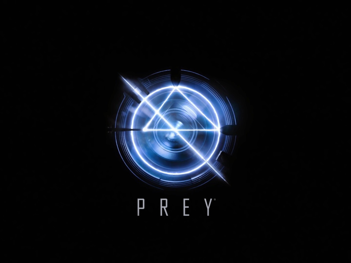 Логотип игры Prey 2017 на черном фоне