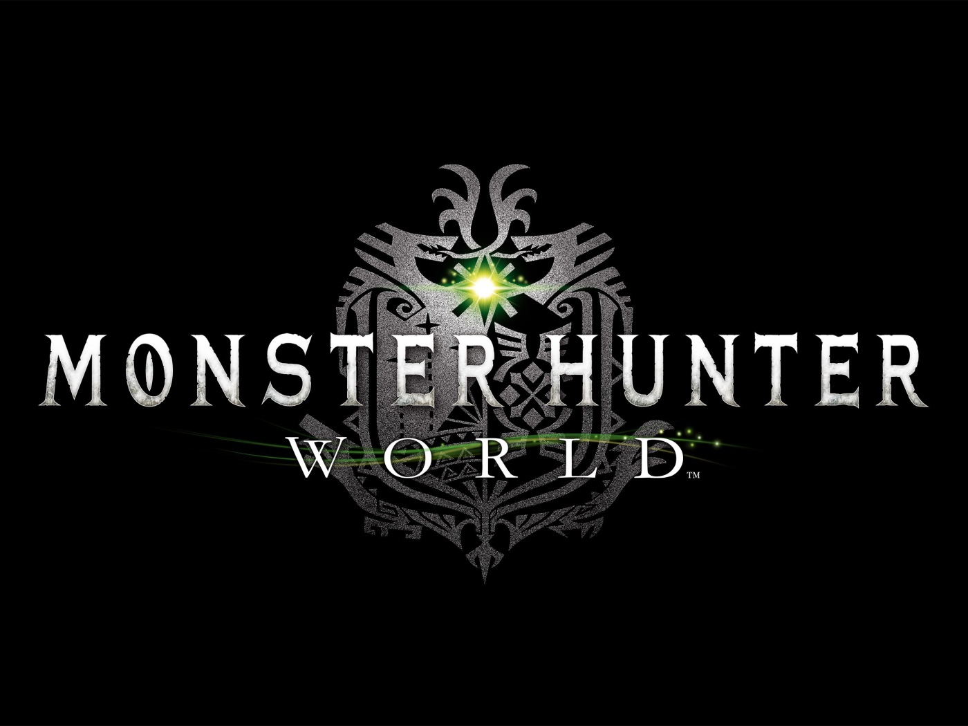 Logo of the new computer game Monster Hunter. World, 2018
