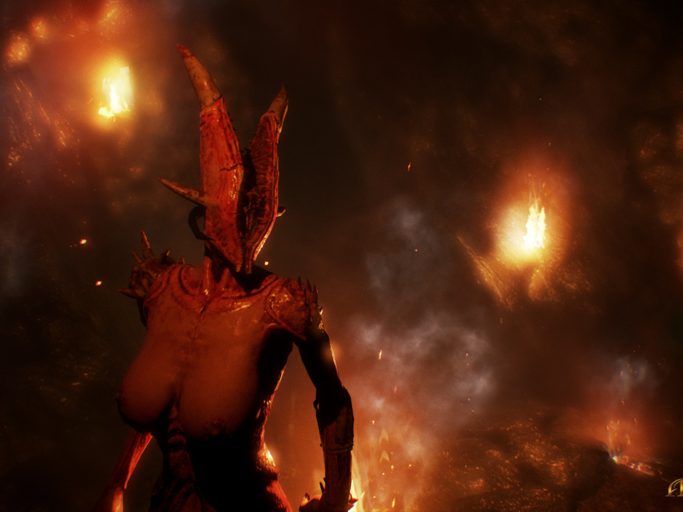 Красная богиня персонаж игры Agony 