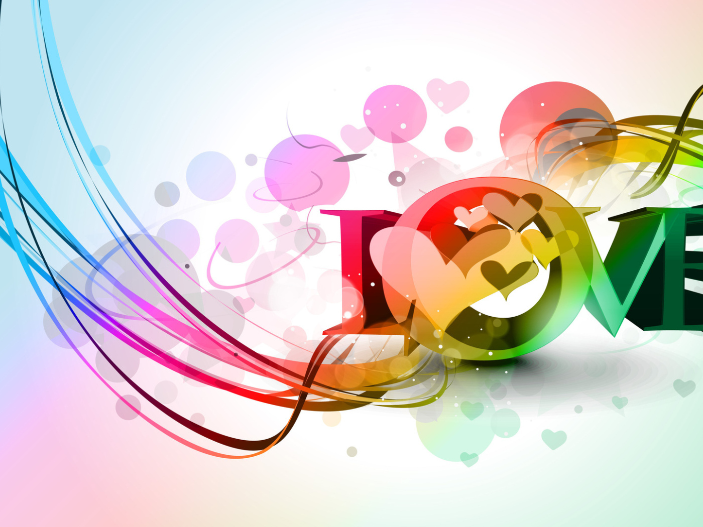 Красочная надпись Любовь 