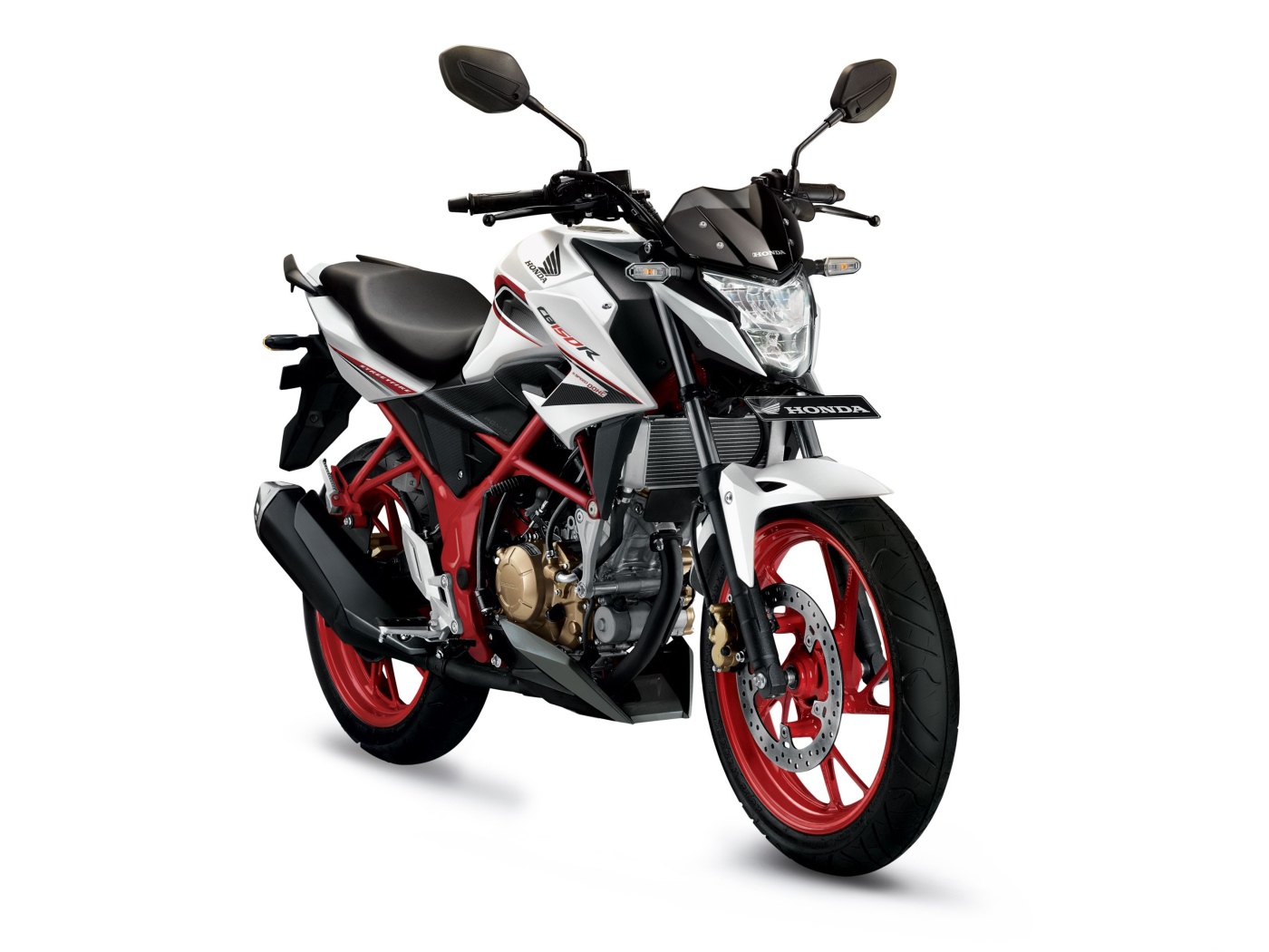 Гоночный мотоцикл Honda CB150R на белом фоне