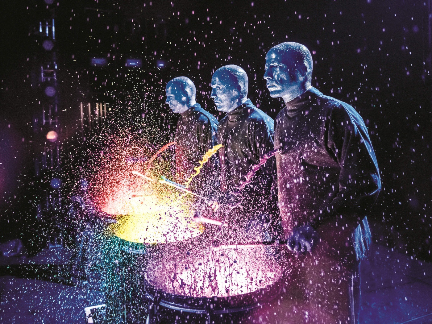 Нью-Йоркская перфоманс-группа Blue Man  