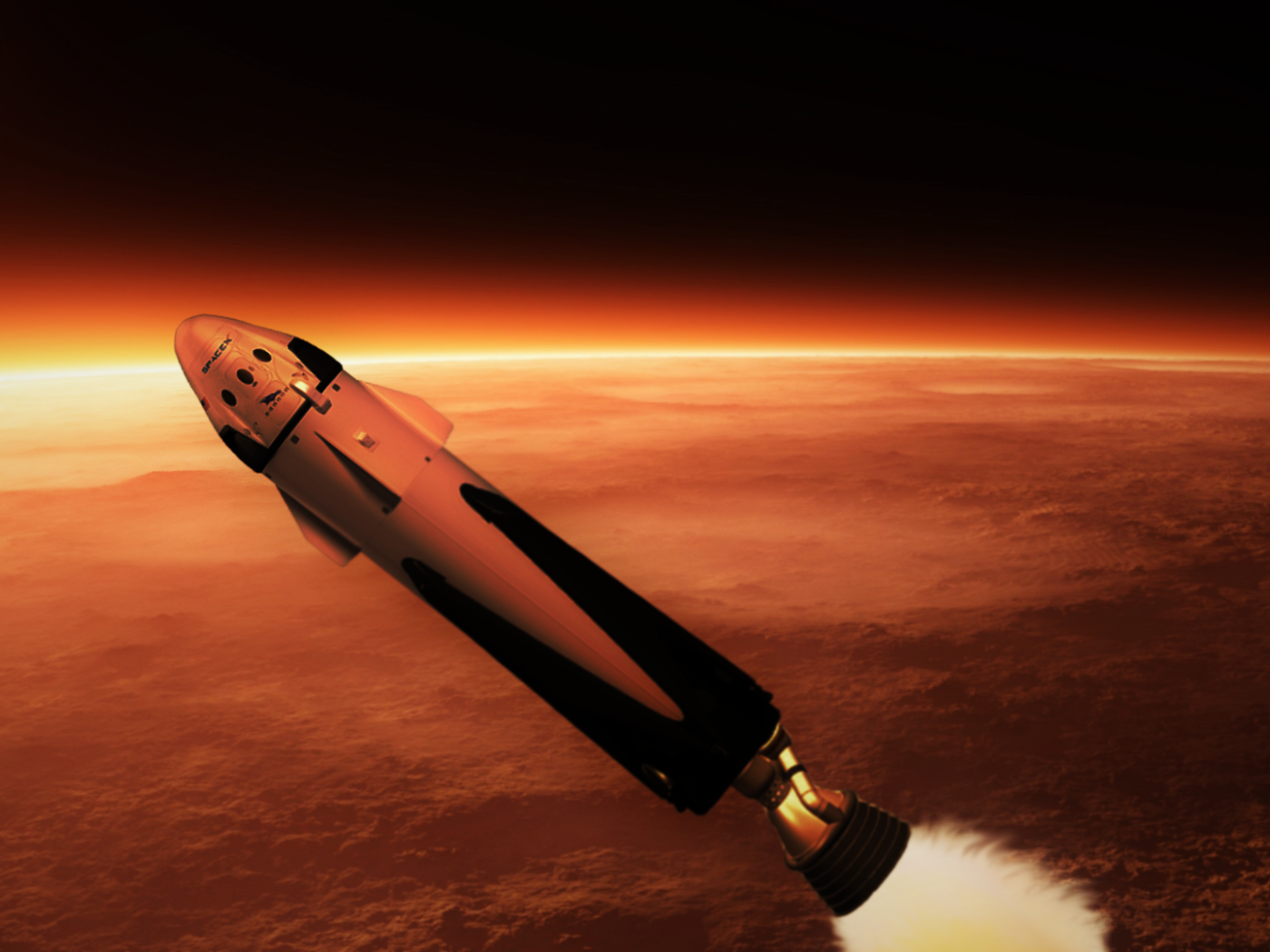 Полет ракеты на Марс 