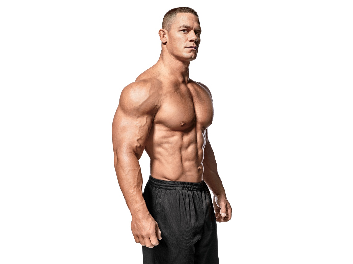 Американский рестлер Джон Сина фото на белом фоне