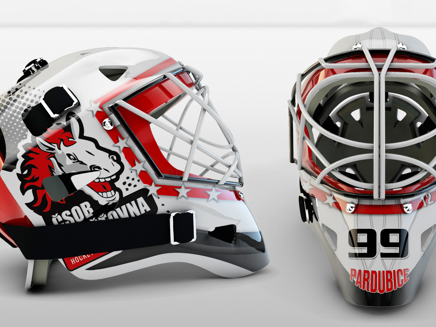 Хоккейный вратарский шлем 