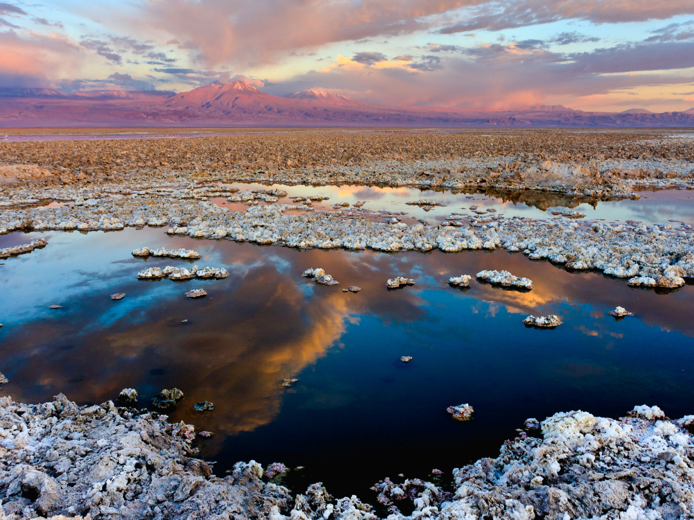 Beautiful Salar Salar de Atacama in the Atacama Desert, Chile 