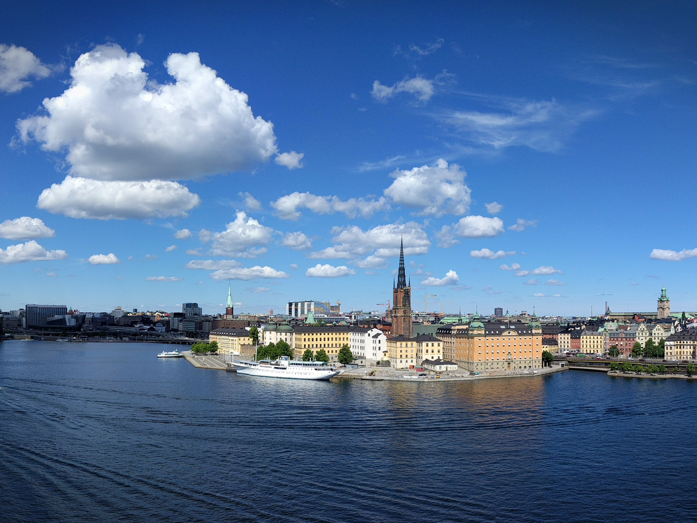 Вид на город Стокгольм, Швеция 