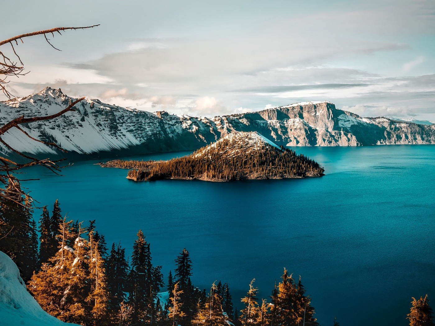 Озеро Крейтер национальный парк в Орегоне, США