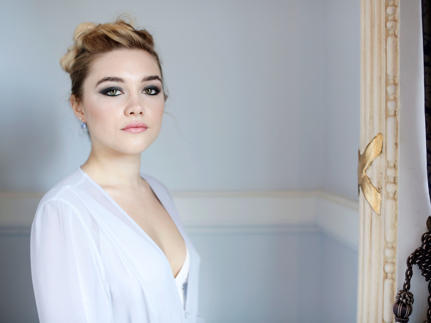 Актриса Флоеанс Паг со стильным макияжем