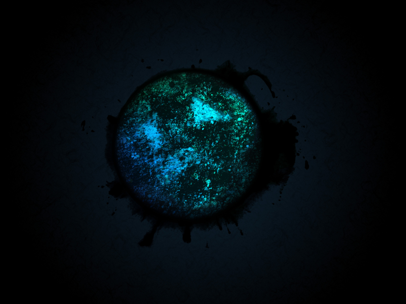 Абстрактный шар на черном фоне