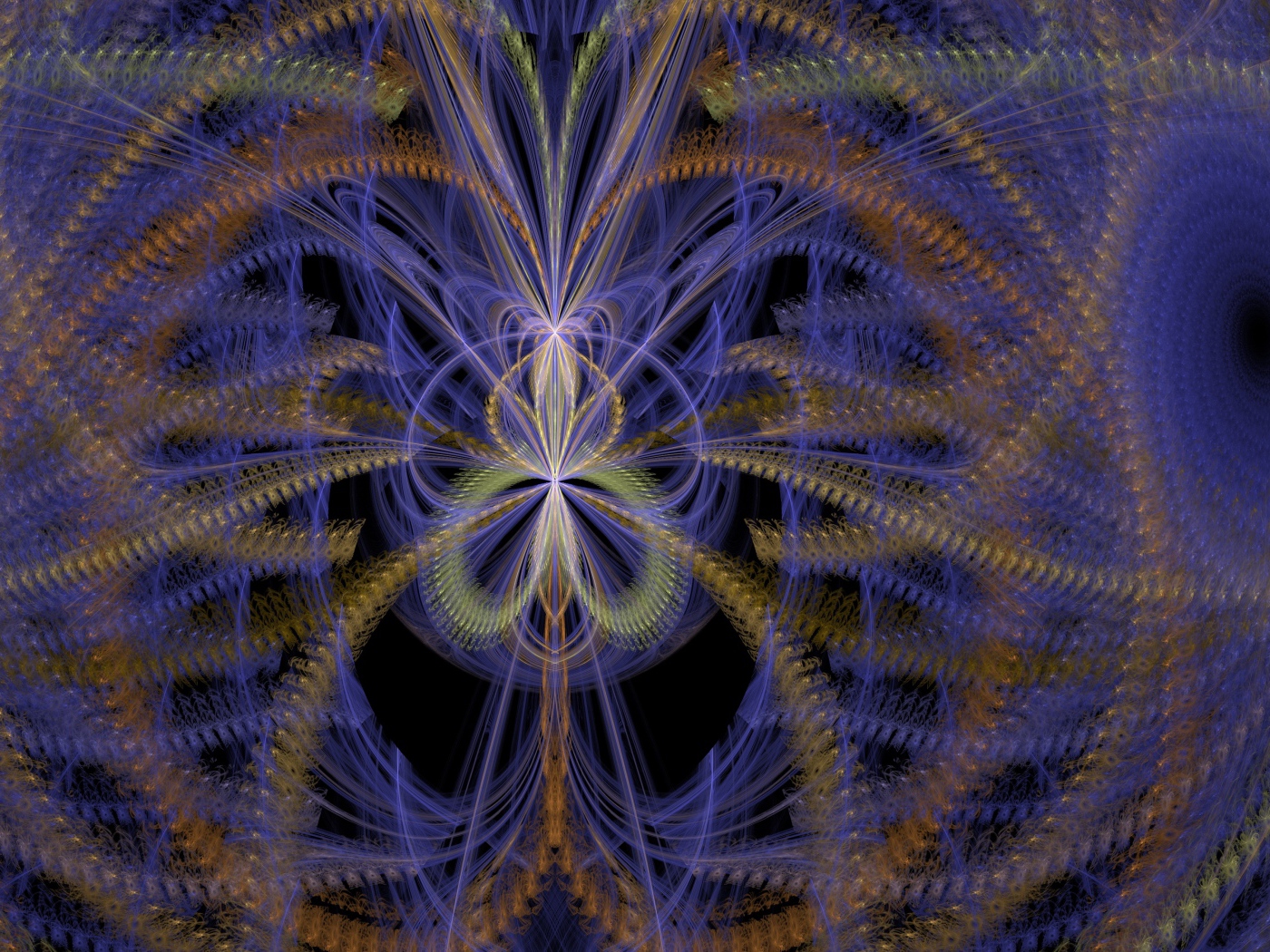 Красивый необычный узорный фрактальный рисунок 