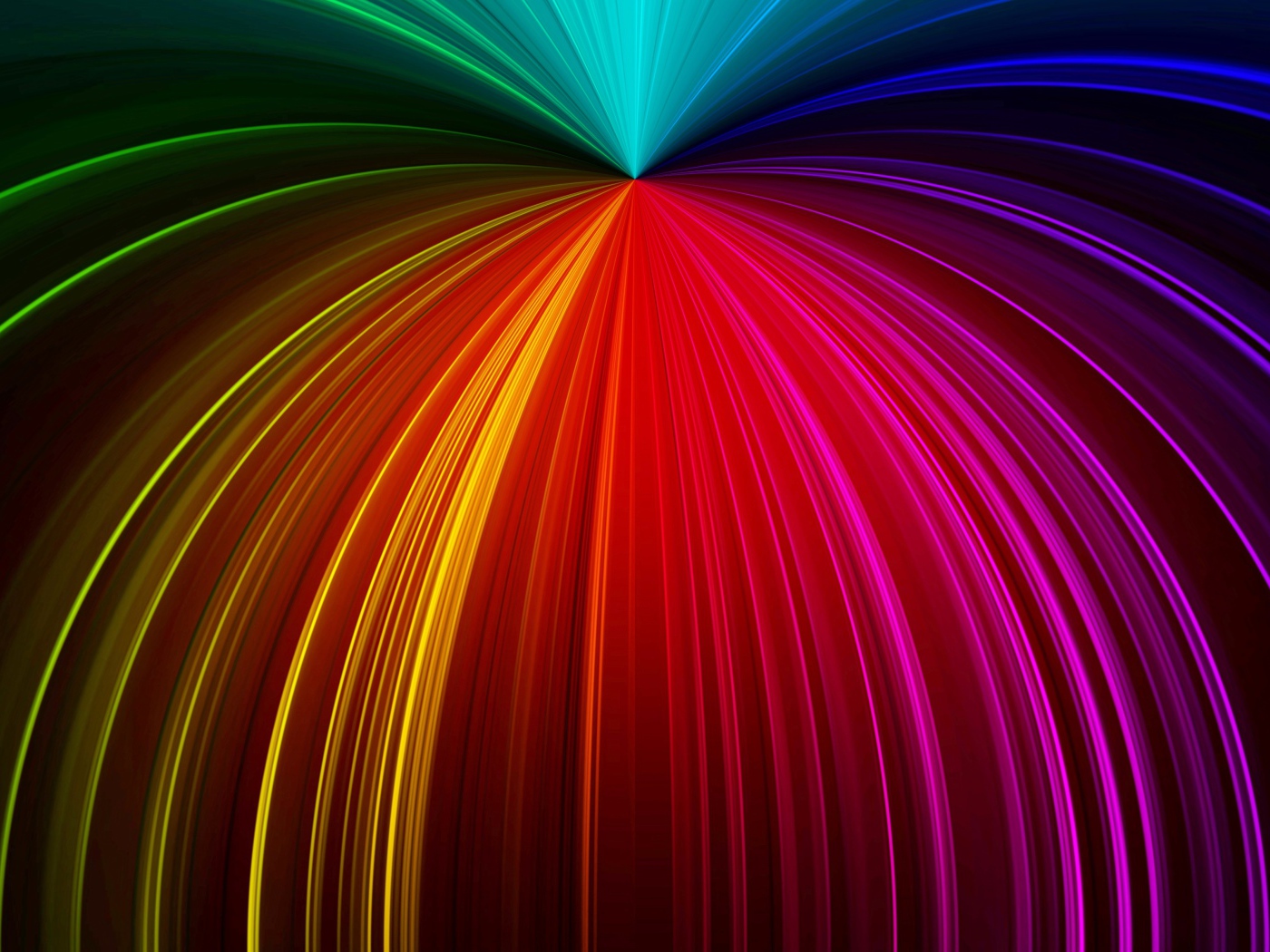 Разноцветный фрактальный зонт 