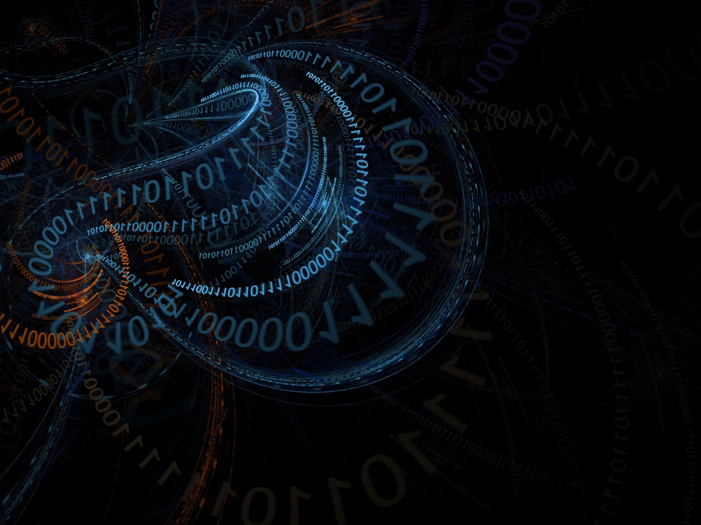 Узоры из цифрового кода на черном фоне абстракция 